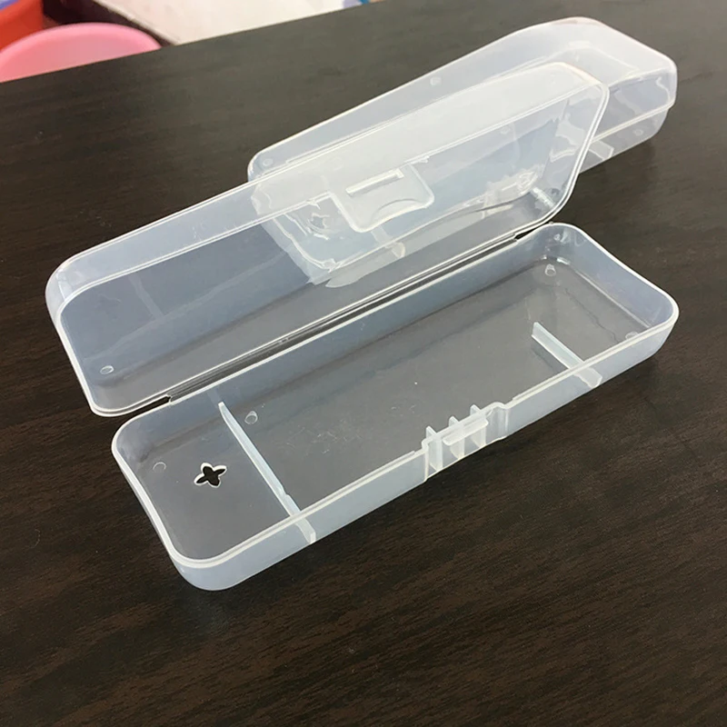 2 ピース/ロット男性ユニバーサルシェーバー収納ボックスハンドル完全透明プラスチックケースかみそりボックス環境に優しいシェービングボックス高品質