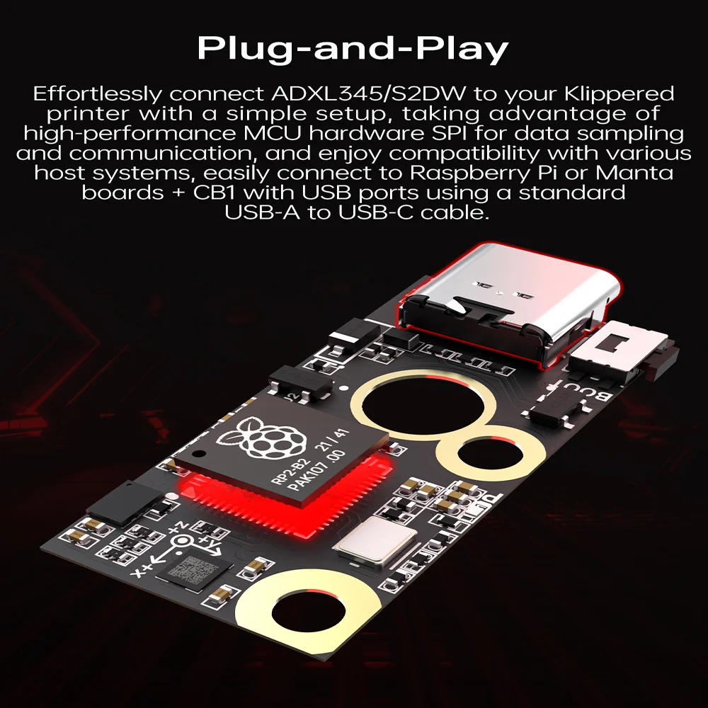 BIGTREETECH ADXL345 S2DW acelerómetro placa USB piezas de impresora 3D para Voron StealthBurner Raspberry Pi M8P placa base Klipper