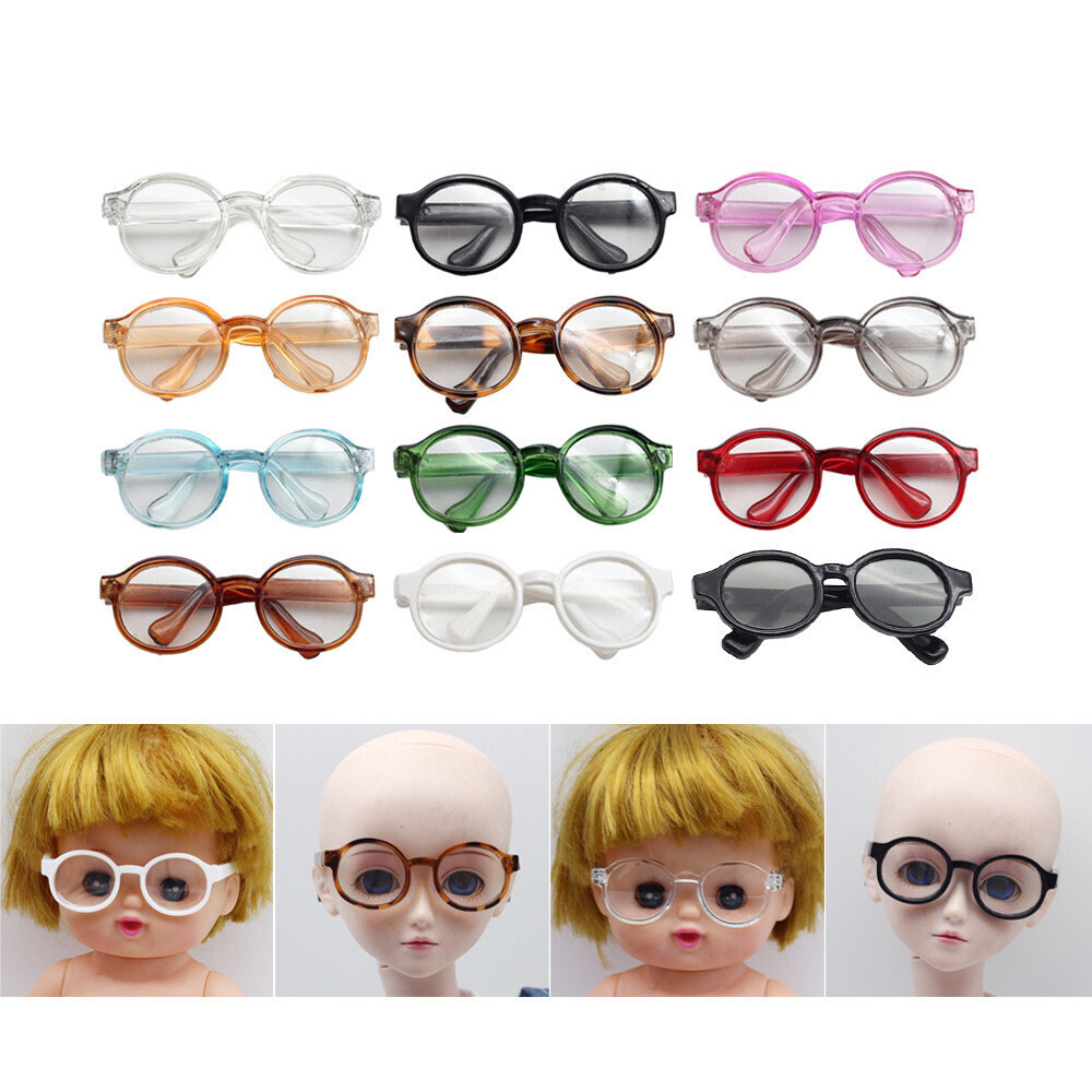 17 cm labubu Bril 6.5 cm Transparante Plastic Bril Voor 1/8 1/6 1/3 1/4 BJD voor Labubu MSD SD Pluche voor EXO Pop zonnebril