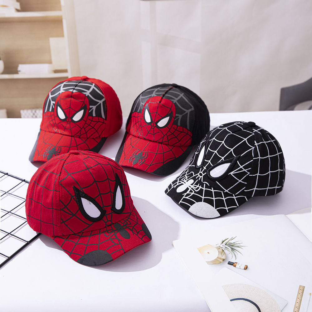 Spiderman 2-8 ปีเด็กหมวกเด็กเบสบอลหมวกสําหรับสาว Hip Hop หมวก Snapback ฤดูร้อน Sun หมวกกลางแจ้ง Visor หมวกชายหาด