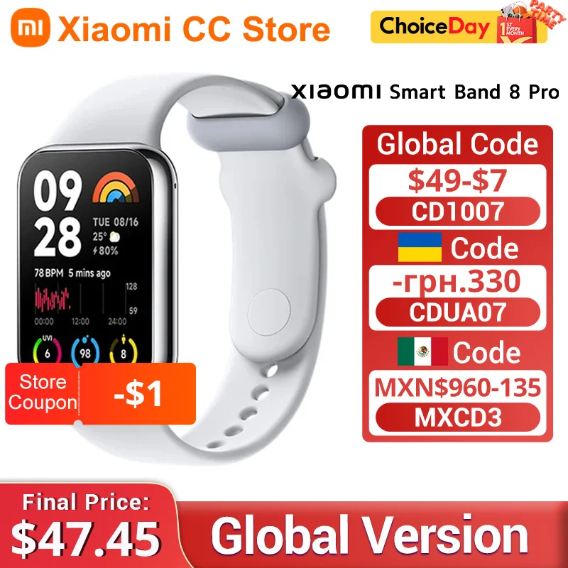 Xiaomi Mi Smart Band 8 Pro Global Version — браслет активности, новый и нераспечатанный