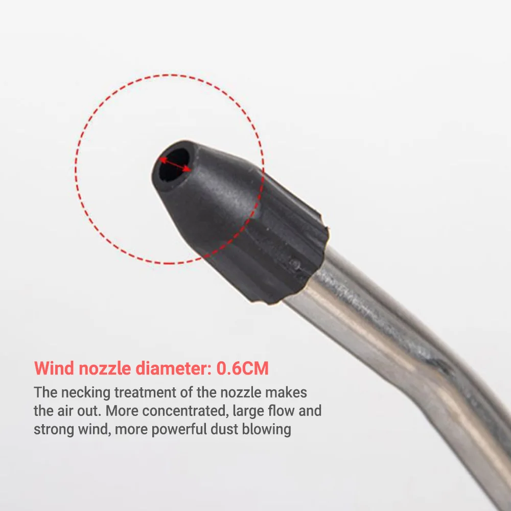 High-Flow Air Blow Gun With Angled Nozzle & Compact Design For Compressor Cleaning Workshop Maintenance 3 Colors Available