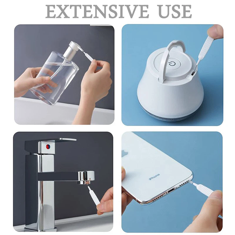 Reinigingsborstel voor douchekoppen, witte multifunctionele douchekop spleetreinigingsborstel voor huishoudelijk gebruik, badkameraccessoires