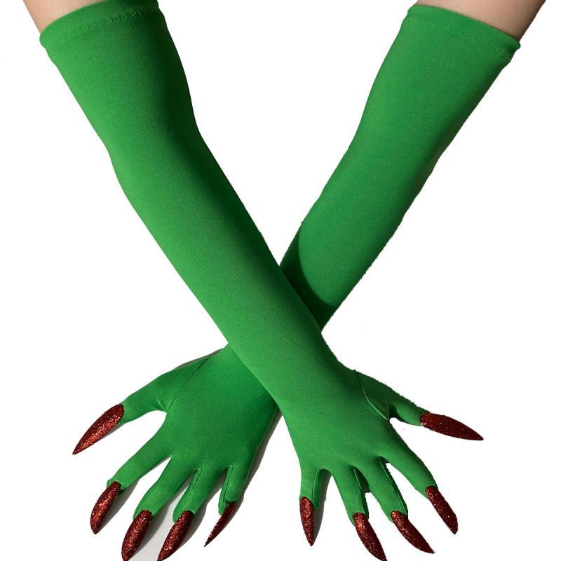 Модные красные перчатки C068 для косплея, Хэллоуина