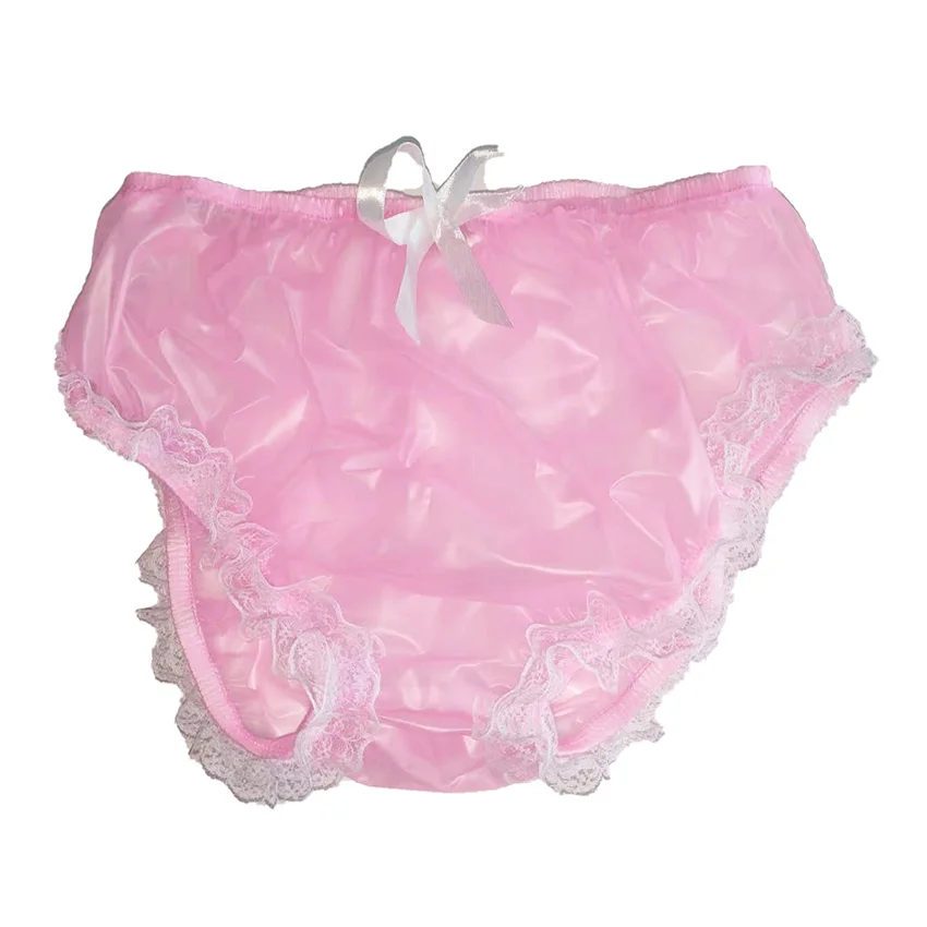 LangKee Haian-camisola de PVC para mujer, bragas de encaje, bragas