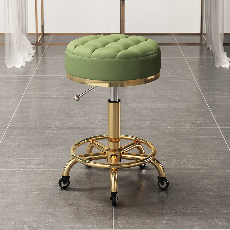 Taburete de peluquería para salón de belleza, silla de tatuaje, elevable, sillas de barbería, muebles giratorios Stylis, polea de uñas