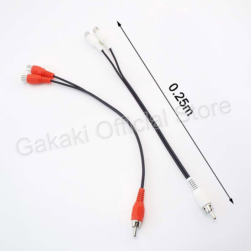 Chia Cổng Cáp Âm Thanh RCA Đực Sang 2 Nữ Cắm RCA Kết Nối Bộ Điều Hợp Dây Dây
