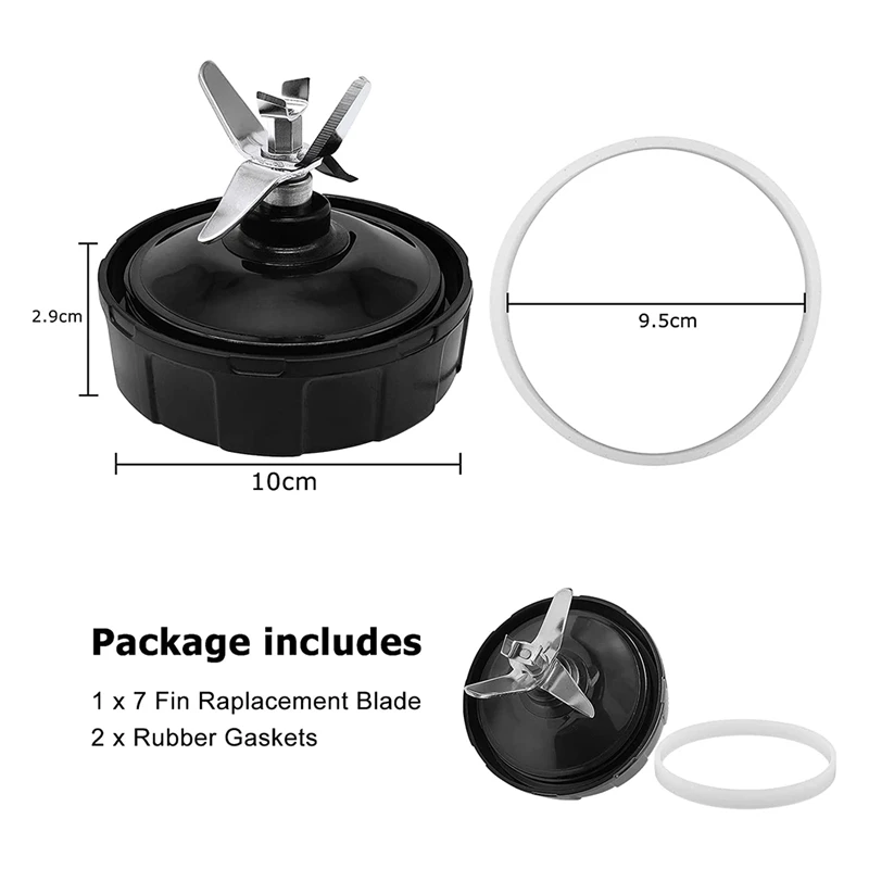 Lưỡi Dao Xay Sinh Tố Phần Fornutri Ninja 7 Vây Hút Lưỡi Dao Thay Thế Phù Hợp Với Tự Động IQ BL480 488W Mor-Chắc Chắn, Dễ Dàng Vệ Sinh
