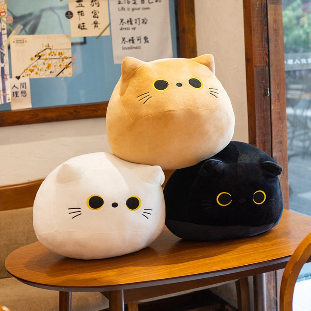 ตุ๊กตาแมว10/30ซม. จี้ขนาดเล็กหมอนอิงหมอนน่ากอดตุ๊กตาหนานุ่มแมวดำสำหรับเป็นของขวัญเด็กผู้หญิงของเล่นยัดนุ่น