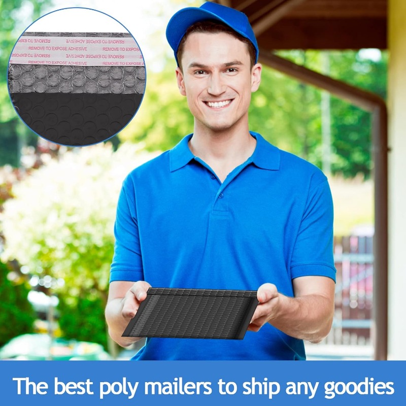 50/10pcs Self-Seal Packaging Bags Black White Bubble Envelopes Bag Waterproof Mailers Shipping Envelope Pouch Storage Organizer