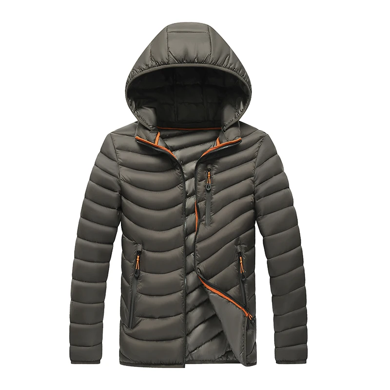 Otoño Invierno hombres Parkas rompevientos cálido Casual moda al aire libre chaquetas de plumón para hombre a prueba de viento algodón grueso abrigos con capucha para hombre