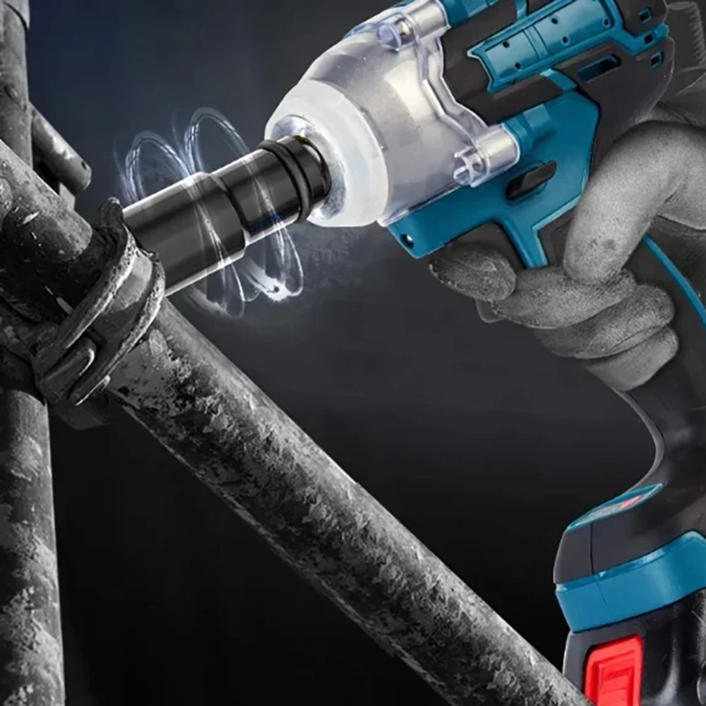 2 In 1 Brushless Cordless Wrench LED Light Adapt To Makita Battery 21V Brushless Electric Impact Wrench 1/2Inch Power Tools