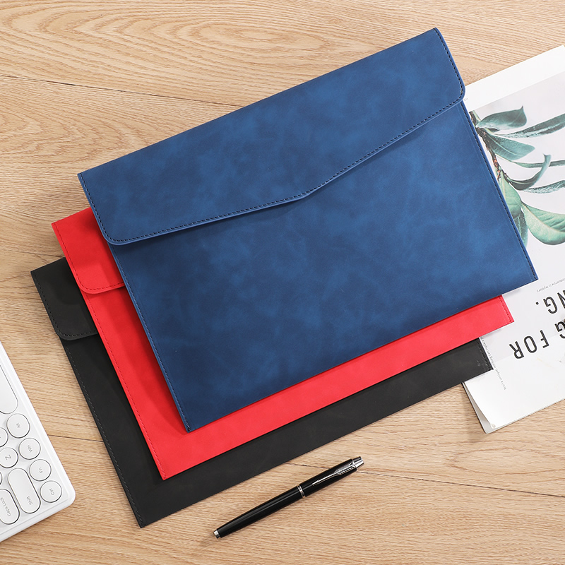 PU lederen A4-documententas, 7 kleuren, bestandsmap voor kantoor en reizen, stijlvolle organizer