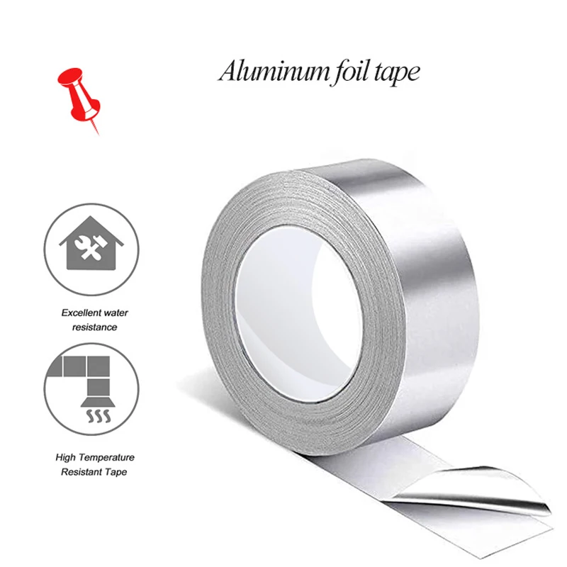 ห้องครัวอลูมิเนียมฟอยล์เทปอุณหภูมิสูงCooktop Self-Adhesive Greaseproofสติกเกอร์Moisture-Proofโรคราน้ําค้างกันน้ําตะเข็บทะเล