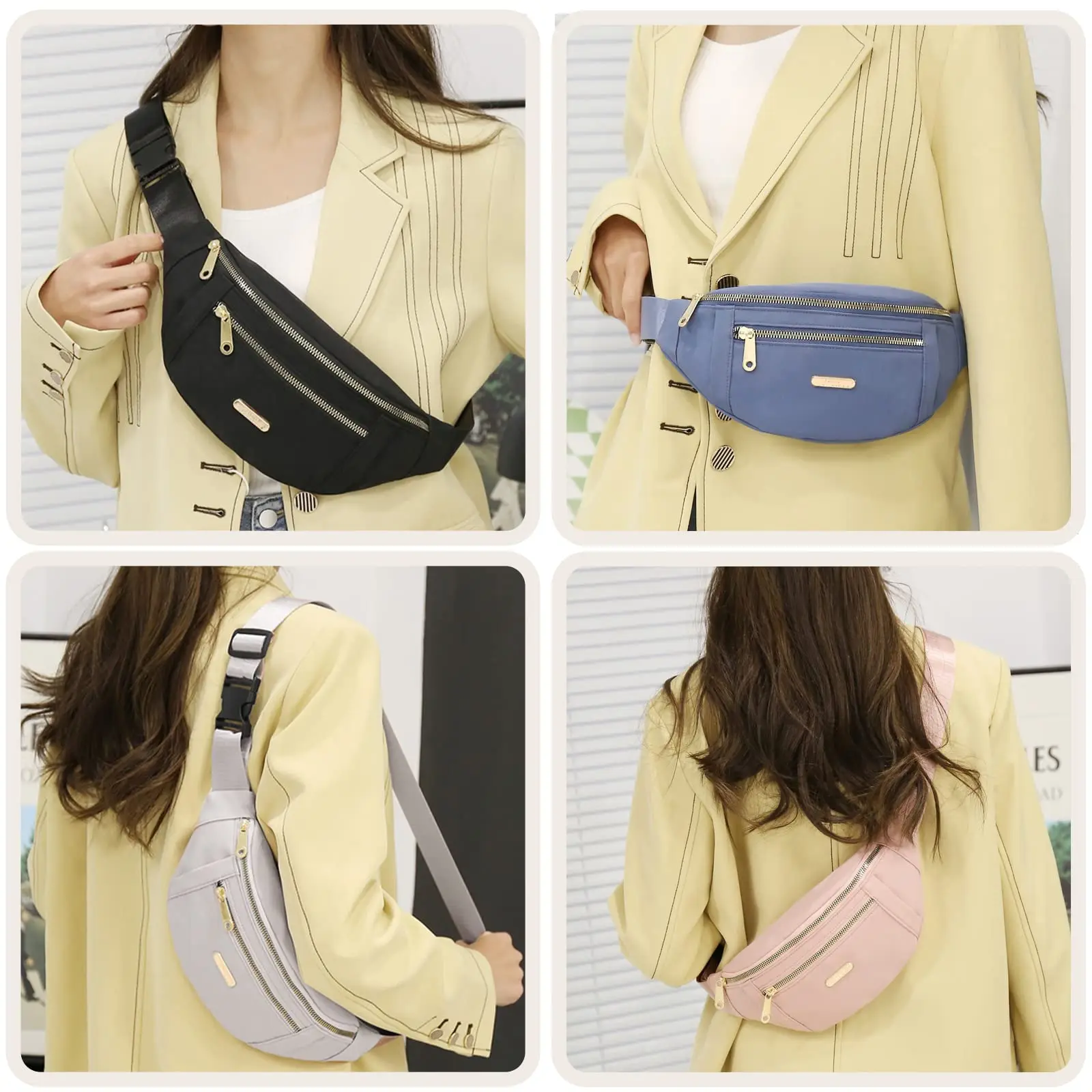 Marsupi per donna Uomo Marsupio alla moda Marsupi leggeri a tracolla Marsupio per corsa, escursionismo, viaggi, allenamento