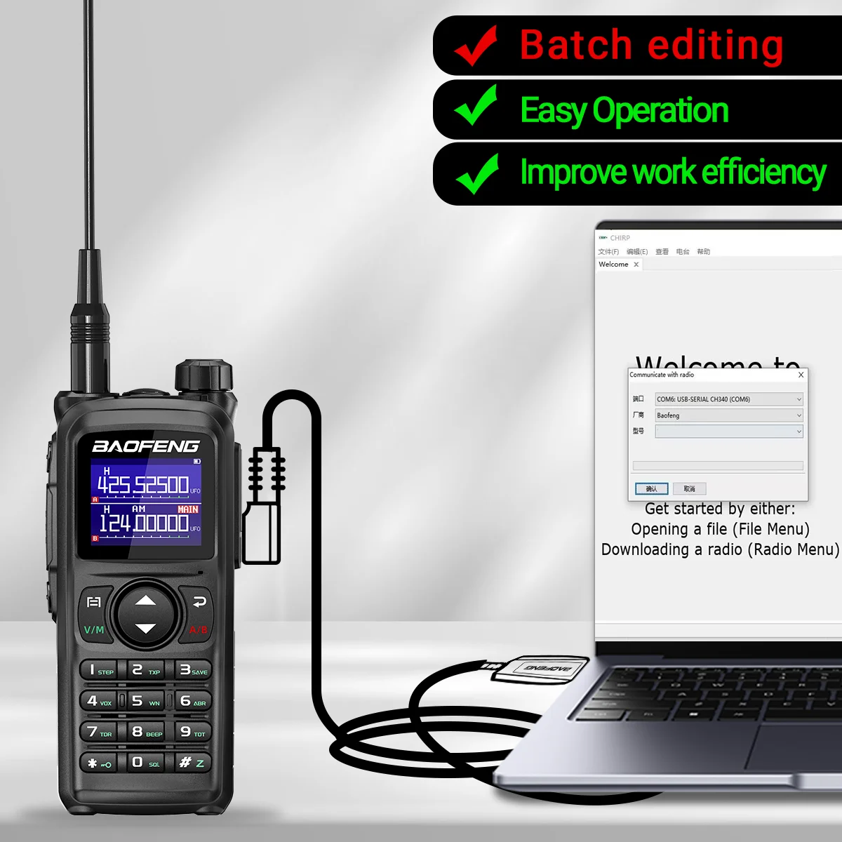 BAOFENG UV-28 PRO MAX UHF Walkie Talkie 10W Multi-Band 999CH Drahtlose Kopierfrequenz Long Range Typ-C AM FM NOAA Two WayRadio