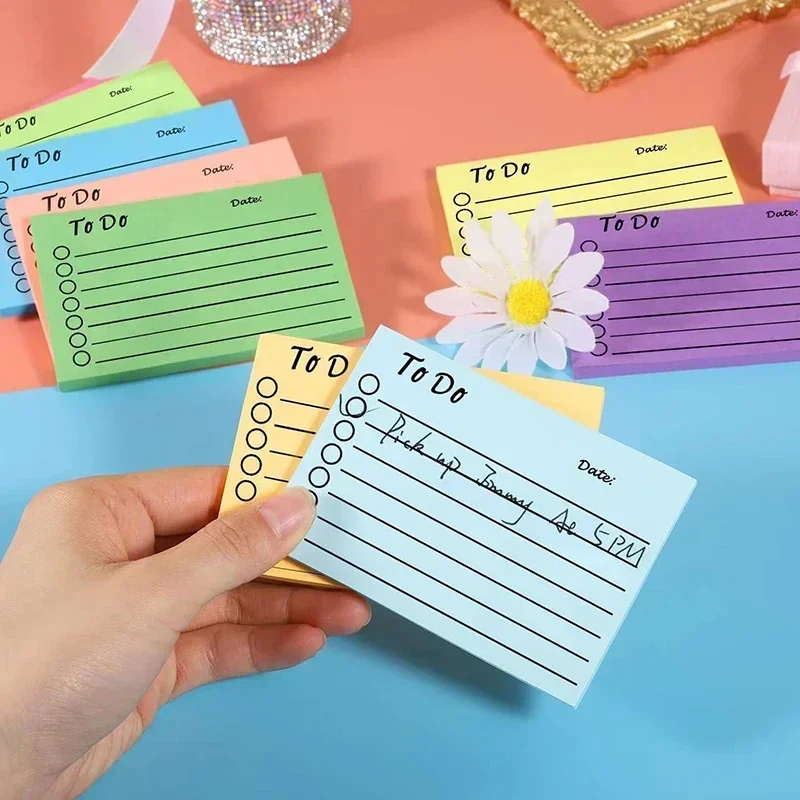 50sheets Memo Pads Kawaii Solid To Do List Tearable Message Notes Daily Planner Sticky Notes Korean Stationery Writing Pads