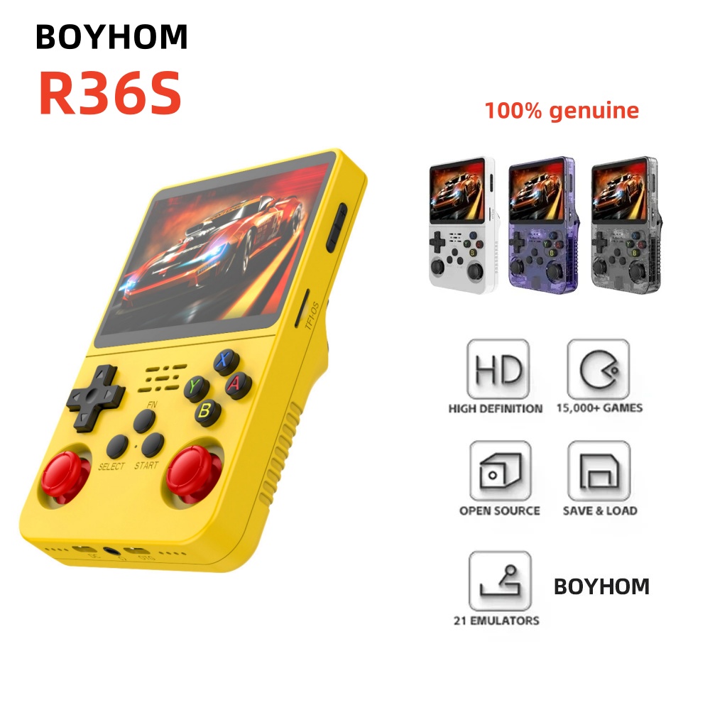 BEST R36S  Handheld Game Console Linux System 3.5Inch IPS Screen Portable Pocket Video Player 2 Joystick 128G 64G Kid Gift
