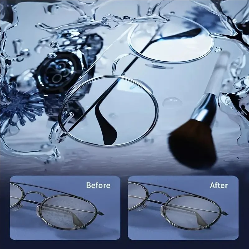 1 limpiador multifuncional - 360 °   Limpieza profunda para gafas, brochas de maquillaje para joyería: vibración de alta frecuencia, recargable por USB