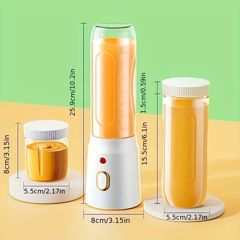 Electric Blender Juicer USB Fast Rechargeable Mixer Fresh Fruit Grinder Portable Multifunction Cup Shakes Smoothie Maker
