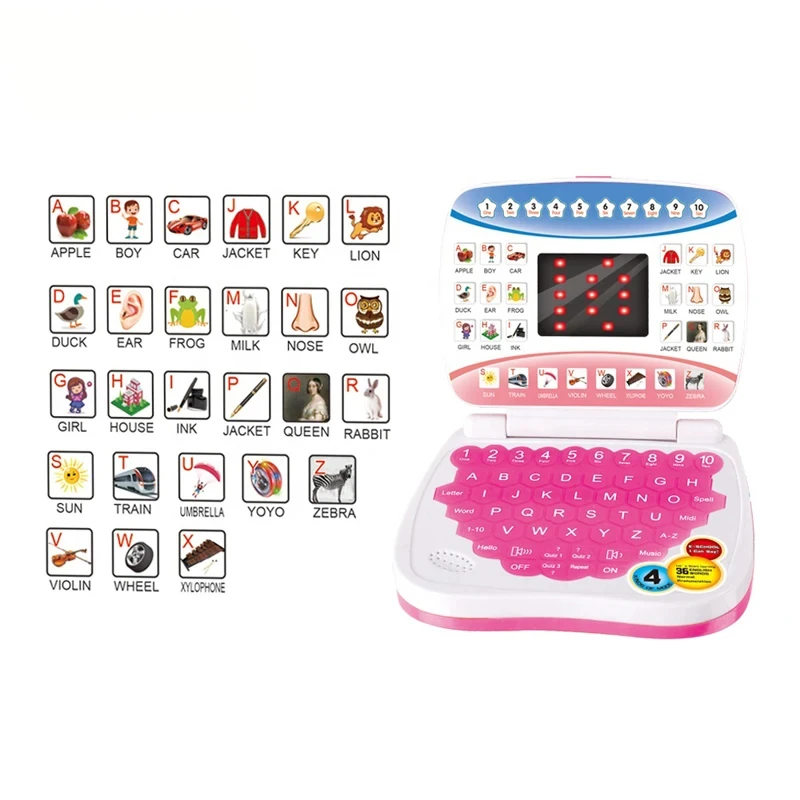 Macchina per l'apprendimento Computer portatile Bambino Elettronico Lingua prescolare Educazione Giocattoli Regalo Bambino Bambino Sviluppo di abilità cognitive