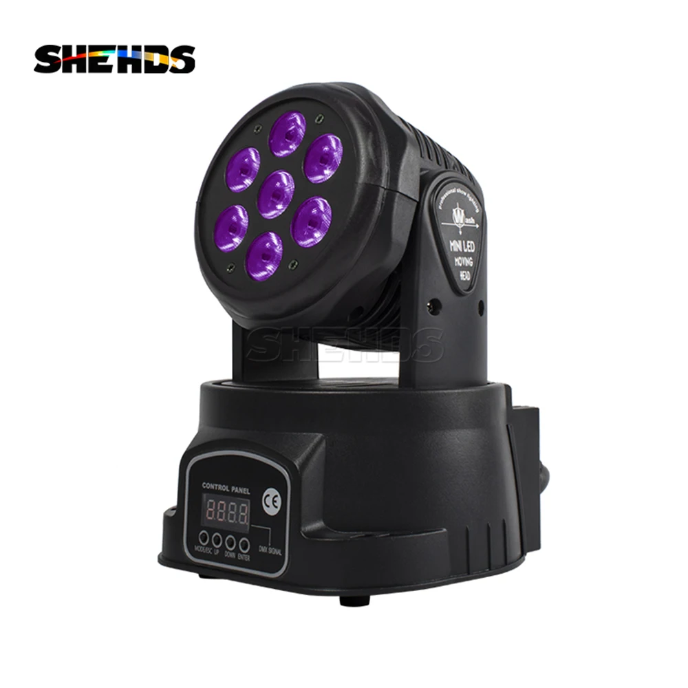SHEHDS 7x12w / 7x18w Moving Head LED Wash Licht RGBWA + UV 6in1 Party Licht Für DJ Disco Hochzeit Partys Nachtclub Licht DMX 512