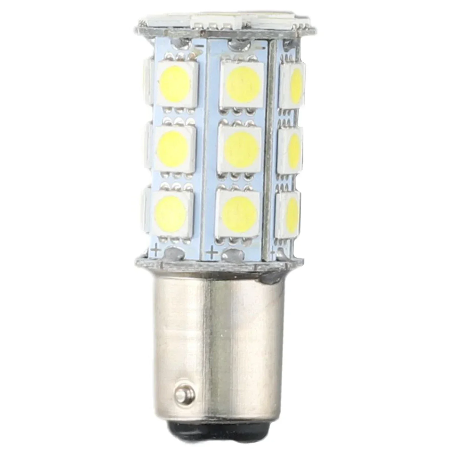 1Pcs White 27-SMD BA15D Cabin Marine Boat LED Inner Lights Bulbs 1004 1076 1142 Interior Lights Rear Brake Lights Common Lights