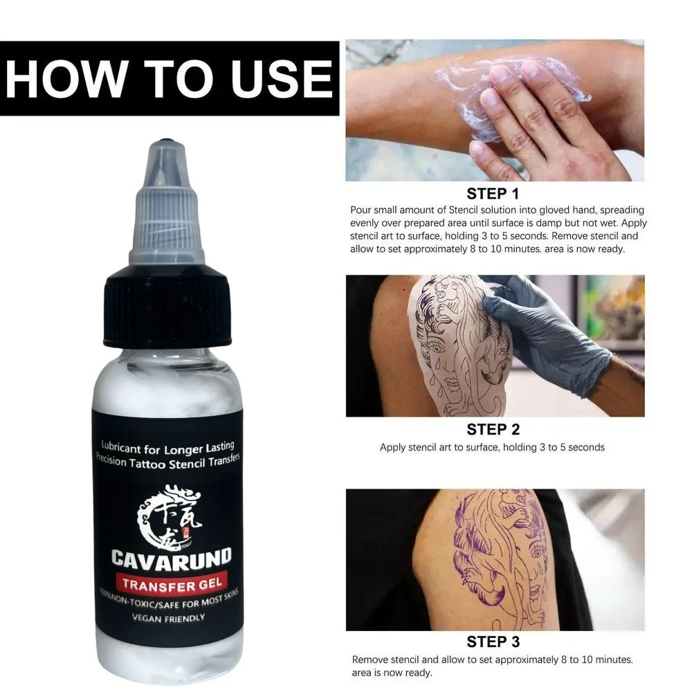 120ML 30ML Żel do transferu tatuażu Kopiarka termiczna Profesjonalny szablon do tatuażu Magic Stuff Solution Kremowy zestaw do tatuażu