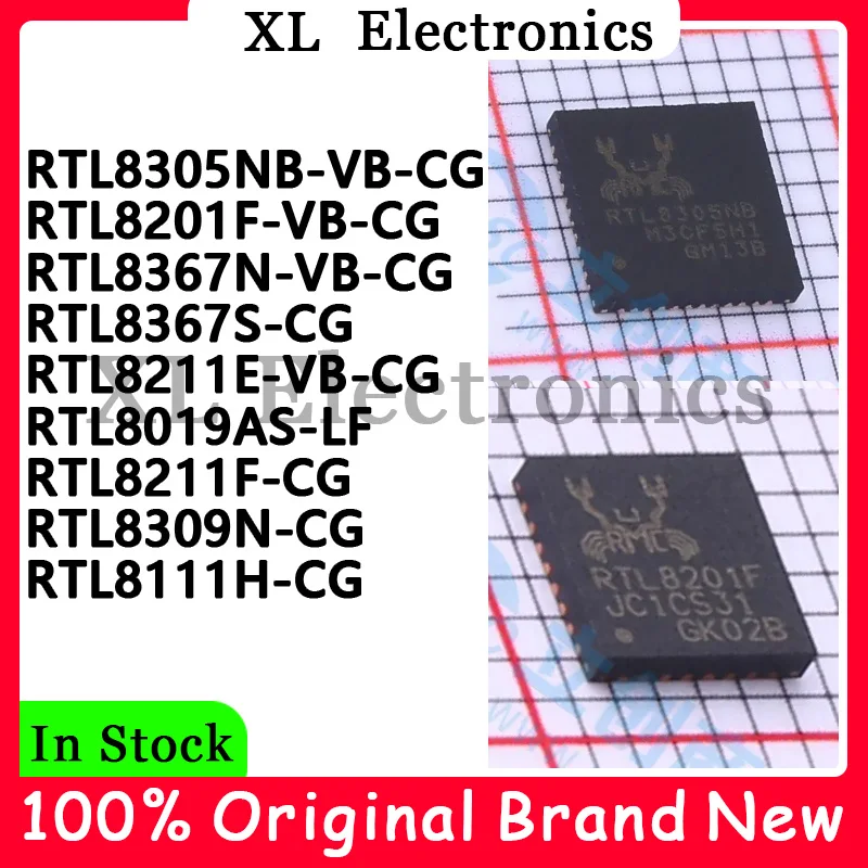 RTL8019AS-LF RTL8111H-CG RTL8201F-VB-CG RTL8211E-VB-CG RTL8211F-CG RTL8305NB-VB-CG RTL8309N-CG RTL8367N-VB-CG Nuevo Original