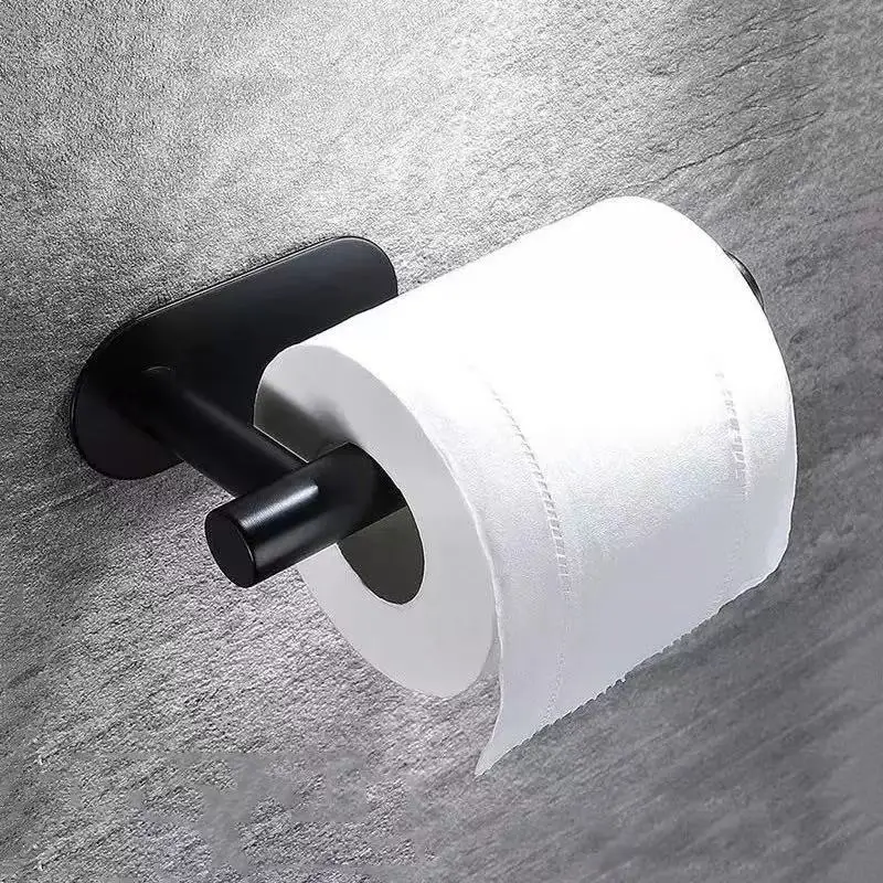 Portarotolo autoadesivo per carta igienica Portarotolo in acciaio inossidabile per bagno Portarotolo per carta igienica senza punzonatura Gancio da cucina Portaoggetti