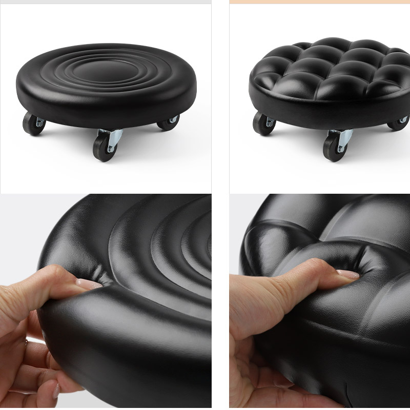 튼튼한 스틸 바퀴 이동식 작업의자 낮은 보조의자 2종