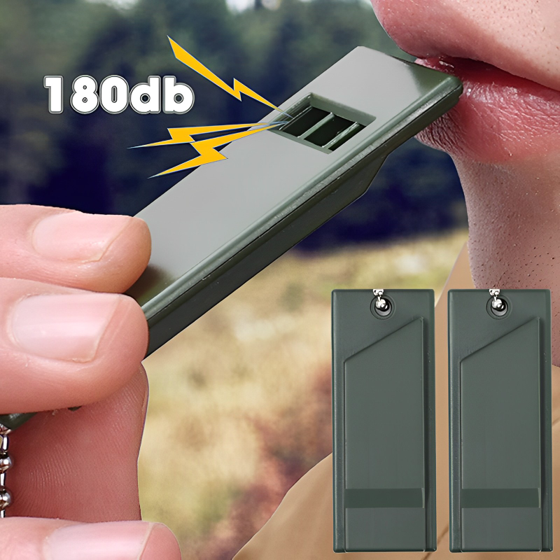 3er-Pack 120 dB Überlebenspfeife – Dreifachfrequenz-Notfallalarm für Camping, Wandern und Outdoor-Sicherheit, PE-Material mit Schlüsselanhänger