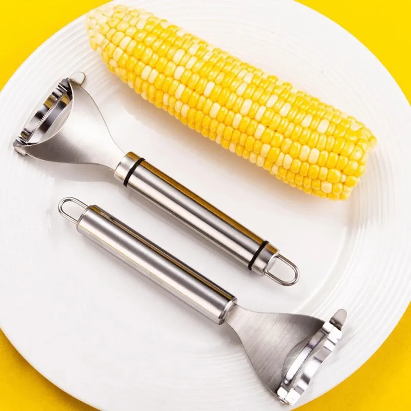 Multi-Function Paring Knife with Manual Corn Sheller - Stainless Steel Melon and Fruit Planer Potato Peeler and Vegetable Tool