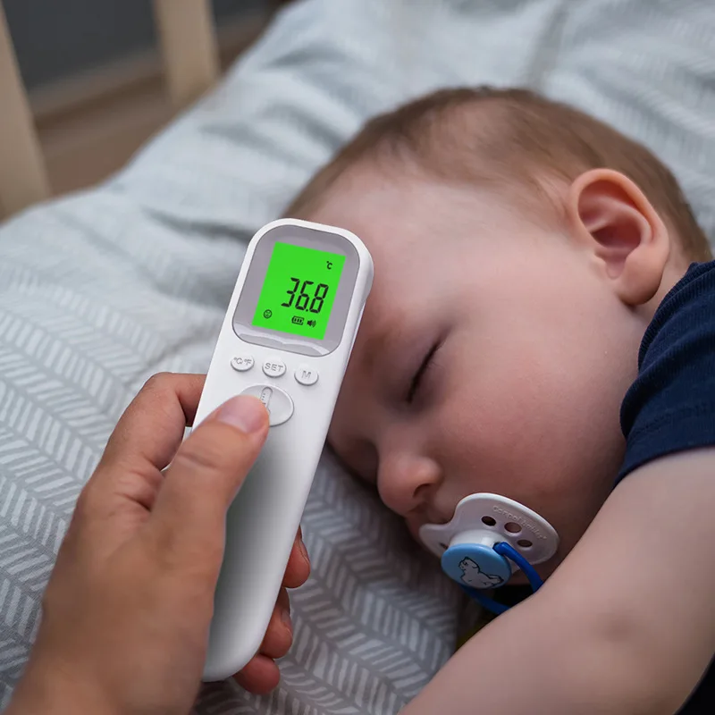 เครื่องวัดอุณหภูมิร่างกายด้วยเลเซอร์แบบไม่สัมผัส termometer telinga เครื่องวัดออกซิเจนในร่างกายเครื่องวัดอุณหภูมิอินฟราเรดทางการแพทย์ในครัวเรือนสำหรับทารกผู้ใหญ่