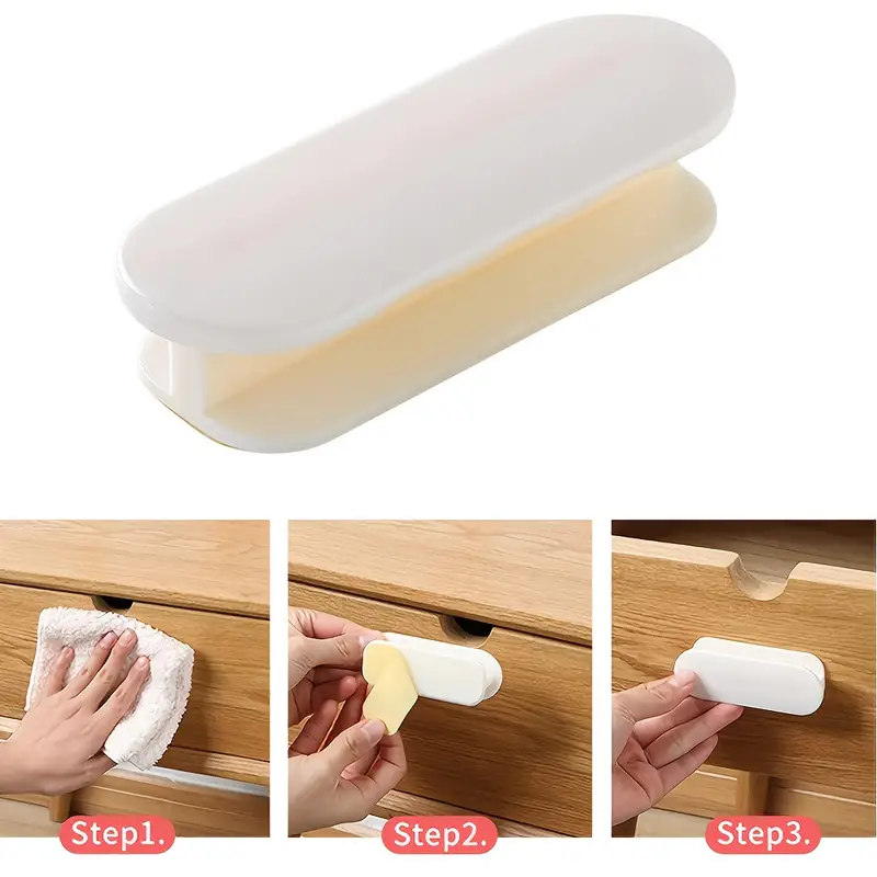 2PCS Fenster Schrank Schublade Griffe Selbst-klebe Tür Kleiderschrank Griff Organizer Paste Offene Schiebetür Knopf Hilfs gerät