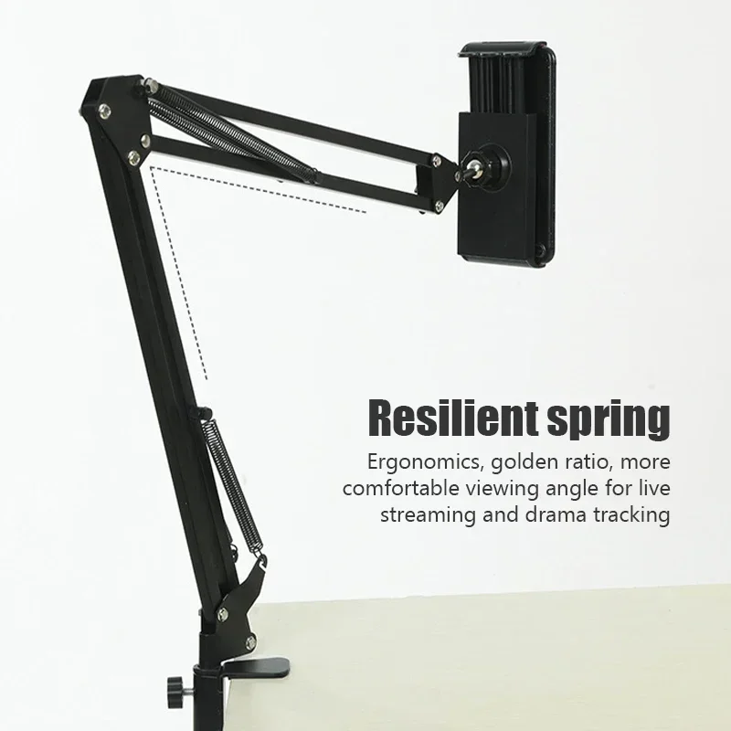 Suporte giratório para tablet Suporte para telefone 180 °   Suporte de metal de braço longo ajustável para iPad Pro Mini Air Xiaomi Tablet compatível 4-12,9 pol.