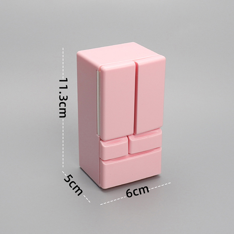 Mini meubles réfrigérateur à Double porte 1:12, accessoires miniatures pour maison de poupée, scène de cuisine, jouets de maison de jeu pour enfants