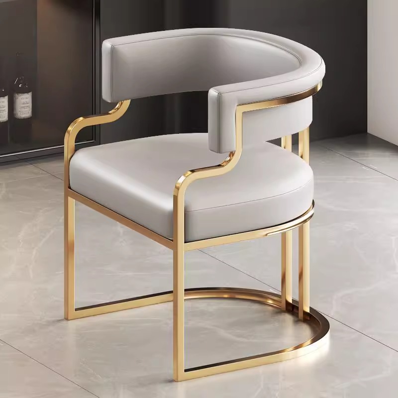 Negotiate reception chairs, high-end light luxury nail art, coffee shop, light luxury dining chairs, tea chairs, sofas, chairs