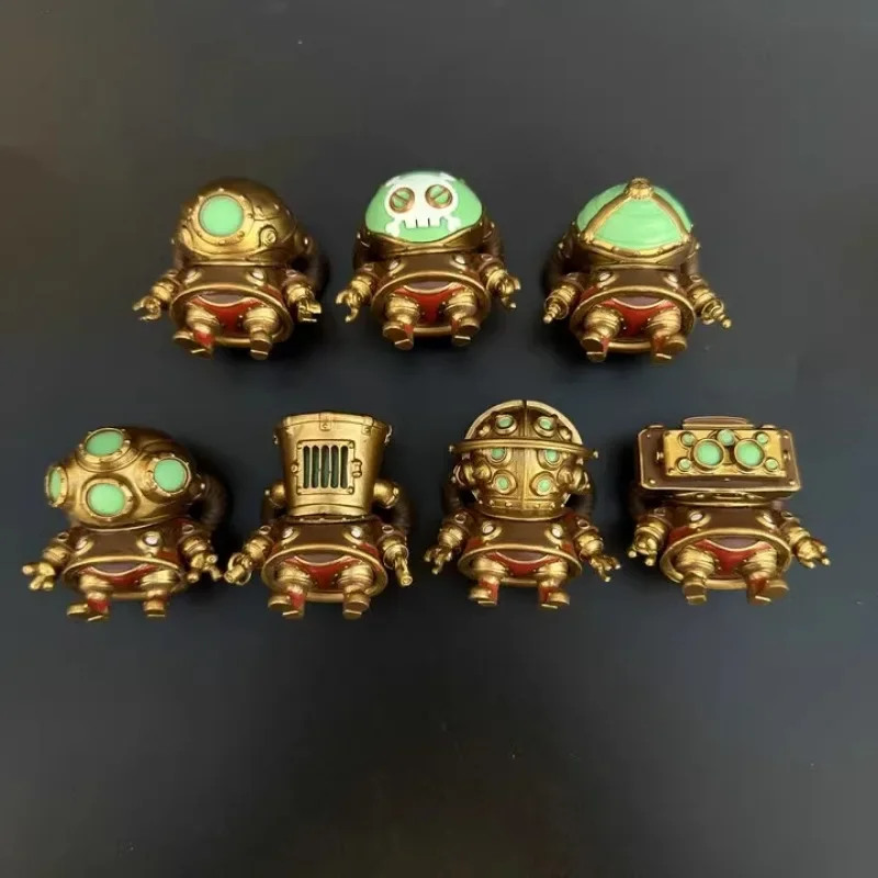 QUALIA Gashapon Capsule Toy Steampunk Robot Dwarfs Figure Model Doll Desktop Ornaments Collection Kids Gifts