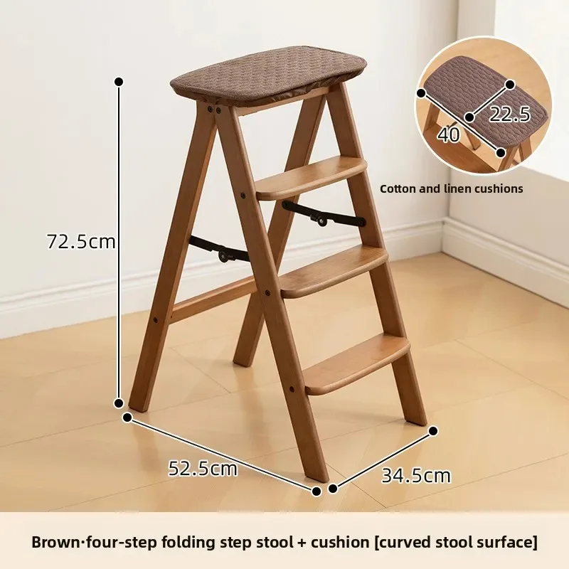 Convertible Folding Step Stool and Ladder,Sturdy Kitchen Bar Height Stool,Non-Slip Portable Stepladder for Storage and Cleaning