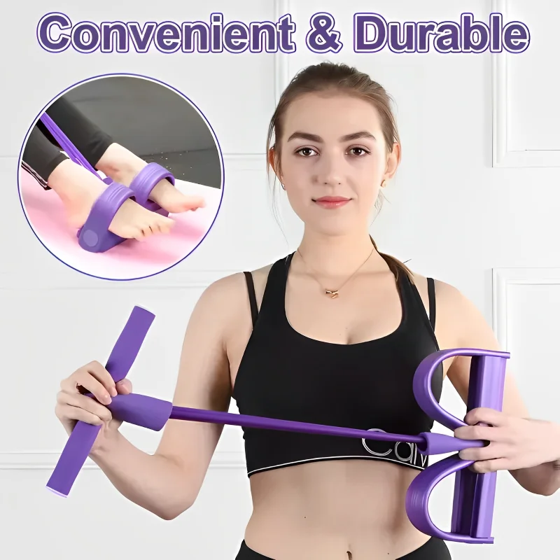 Tensor de Pedal de cuatro tubos, equipo multifuncional de Fitness para el hogar, Yoga, refuerzo Abdominal, banda elástica, cuerda de tensión
