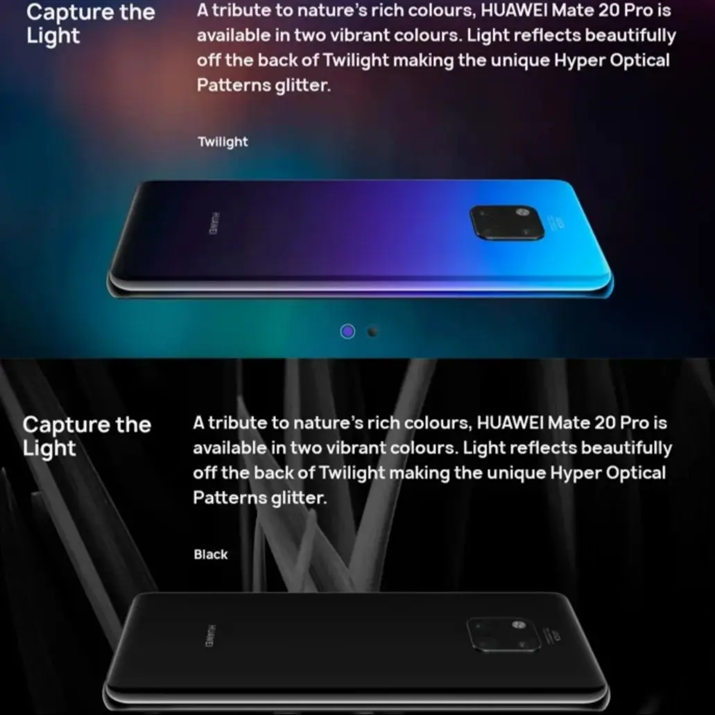 HUAWEI Mate 20 Pro Smartphone Global Version 6.39 inch 8+256GB ROM 40MP 4200mAh Mobile phone Android Google Play Store celulare