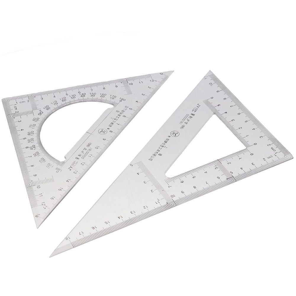 2er Pack Acryl Kunststoff Lineal Zeichnung transparent Grad Messwerk zeug Grad Lineal Büro