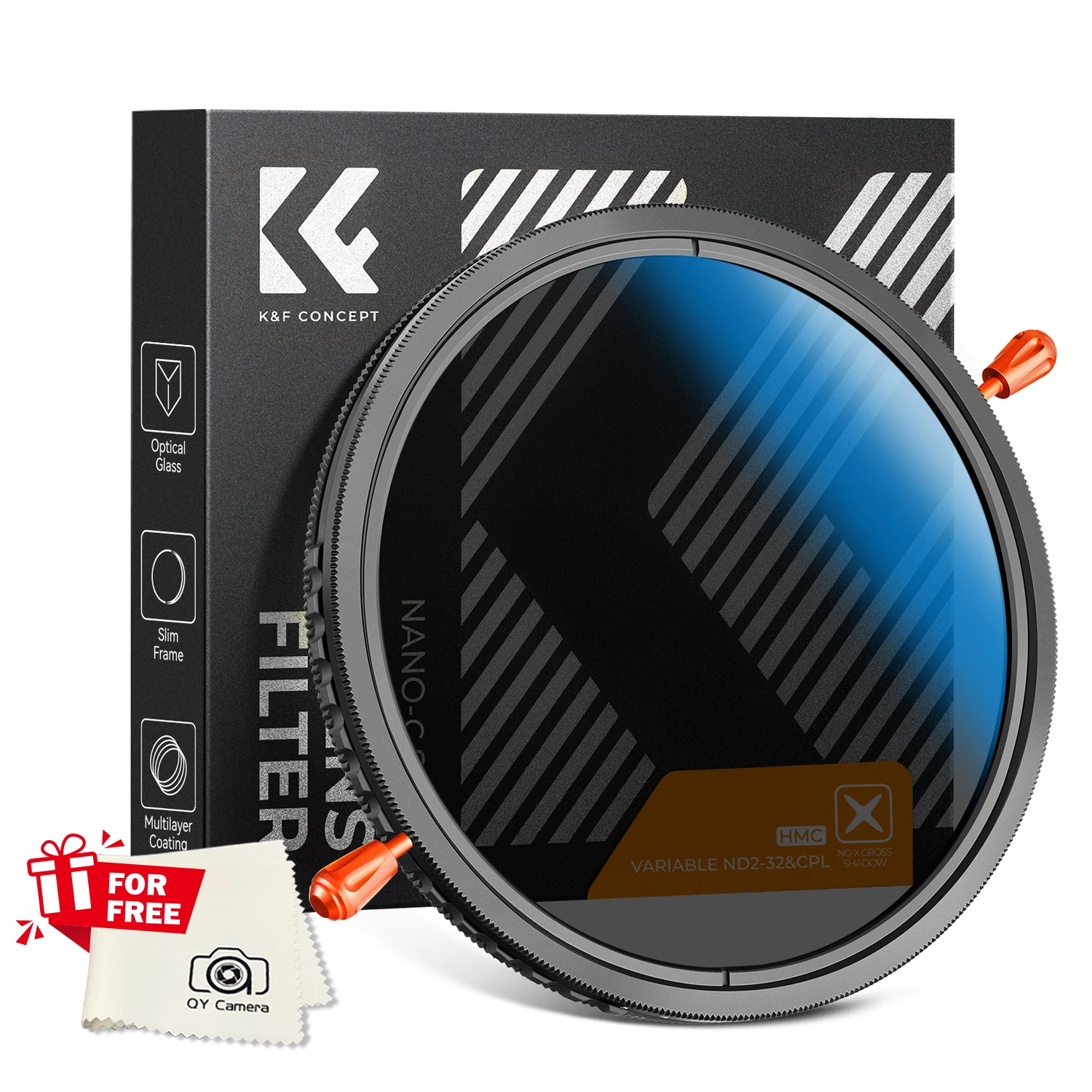 K&F Concept 2 en 1 filtro CPL ND 58mm 55mm 52mm 49mm ND2 32 82mm 77mm 72mm 67mm Variable ND32 62mm 46mm 43mm 40,5mm 37mm VND32