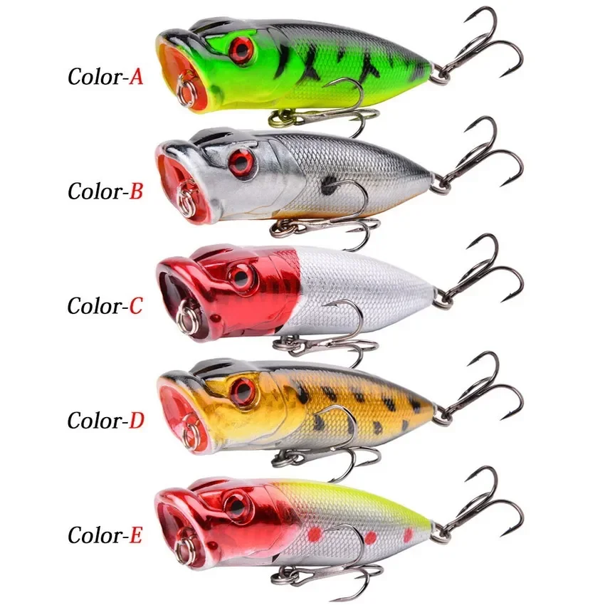 1 pçs 7cm 12g popper isca de pesca dura artificial topwater com 2 ganchos agudos iscas de pesca da carpa wobbler crankbait pesca