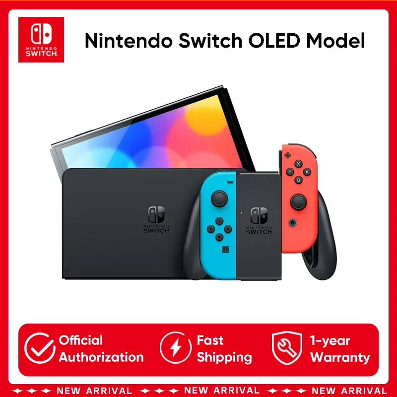 【Brand+】Nintendo Switch OLED Game Console 64GB 7-inch OLED Display