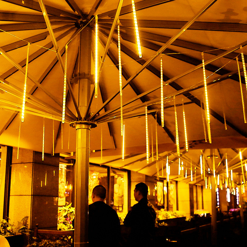 30/50 cm LED Meteorschauer Fee String Girlande Lichter Weihnachtsdekorationen Hochzeit im Freien Straße Garten Dekor 32/24/12 Röhren