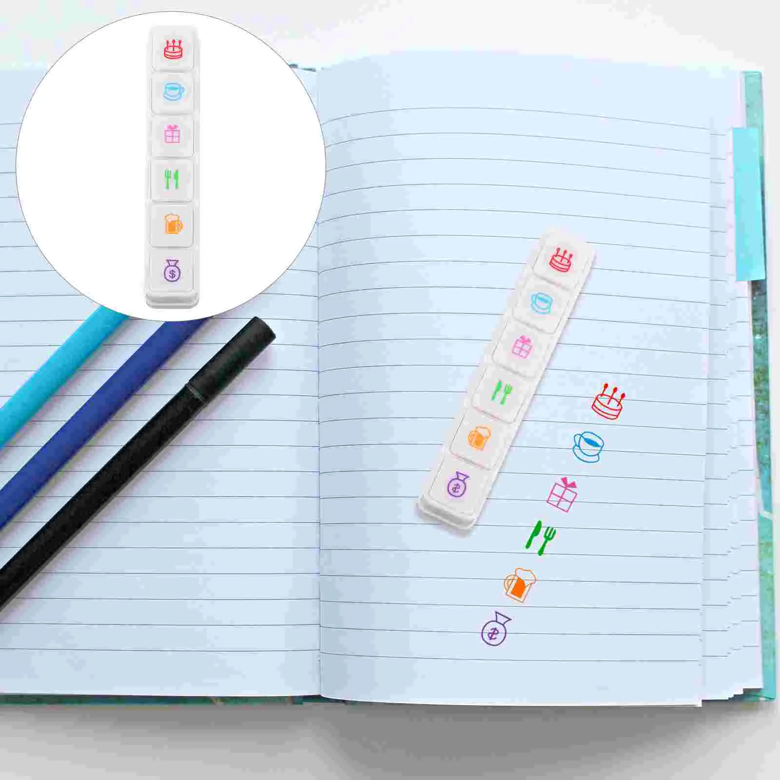 การ์ตูนคู่มือ Seal Journal DIY แสตมป์ Self Inking ไปรษณีย์อุปกรณ์สํานักงาน Scrapbooking พลาสติก Abs เด็กตกแต่ง