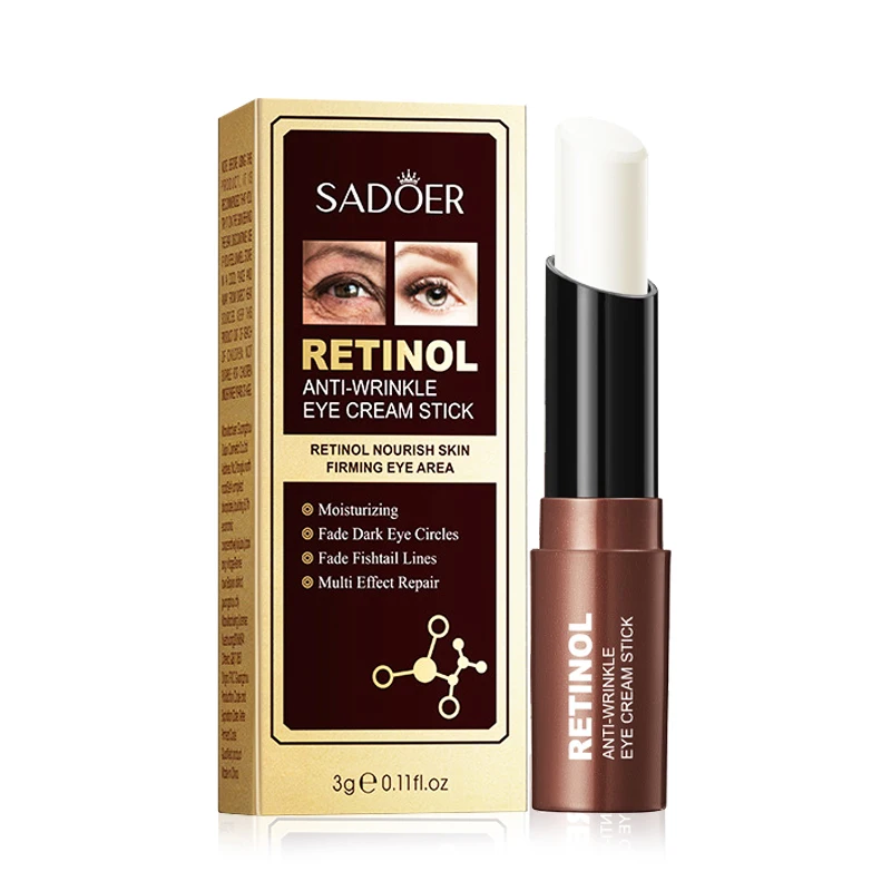 Bâton de crème pour les yeux au rétinol, Anti-cernes sous les yeux, élimine les poches pour les yeux, hydratant, raffermissant, produits de soins pour la peau