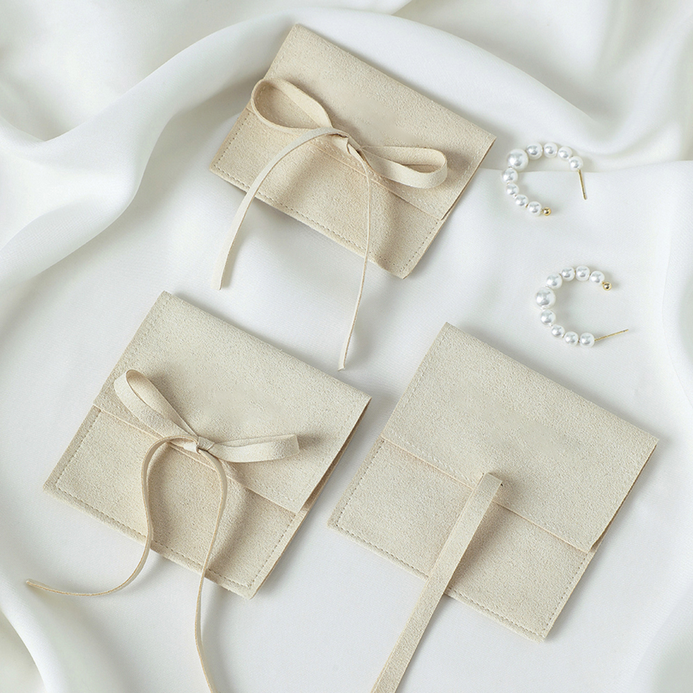 Bolsa De Jóias De Veludo Com Corda, Saco Pequeno De Envelope, Bolsa De Embalagem De Jóias, Presente De Favores De Casamento, Saco De Festa, Microfibra, 10Pcs